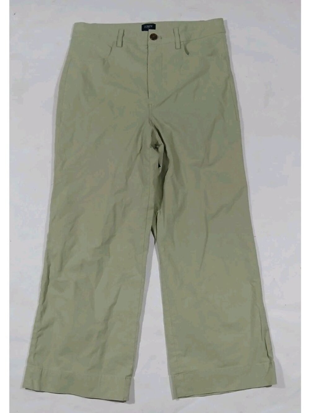 J. Crew Ella Wide Leg Linen Blend Cropped Pants